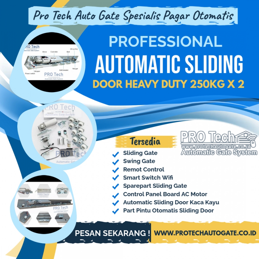 Automatic Sliding Door Heavy Duty 250kg x 2: Solusi Pintu Geser Kuat untuk Komersial